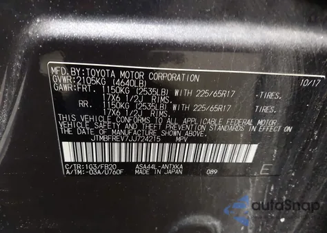 2018 Toyota Rav4 Le from USA, damaged, VIN JTMBFREV7JJ724215